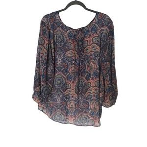 Colorfull Tommy Hilfiger Patterned Blouse 2X